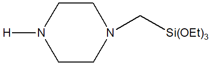 1-((Triethoxysilyl)methyl)piperazine 구조식, CAS 67184-31-0, C11H26N2O3Si