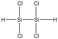 1,1,2,2-Tetrachlorodisilane 구조식, Cl4H2Si2