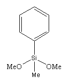 PHENYLMETHYLDIMETHOXYSILANE 구조식, CAS 3027-21-2, C9H14O2Si