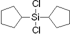 Dicyclopentyldichlorosilane 구조식, CAS 139147-73-2, C10H18Cl2Si