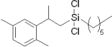 4,4-Dichloro-2-(2,5-dimethylphenyl)-4-siladecane 구조식, CAS 163710-64-3, C17H28Cl2Si