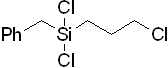 Benzyl(3-chloropropyl)dichlorosilane 구조식, C10H13Cl3Si