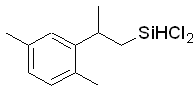 1,1-Dichloro-3-(2,5-dimethylphenyl)-1-silabutane 구조식, CAS 154416-97-4, C11H16Cl2Si