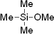 Trimethylmethoxysilane 구조식, CAS 1825-61-2, C4H12OSi