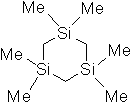 1,1,3,3,5,5-Hexamethyl-1,3,5-trisilacyclohexane 구조식, CAS 1627-99-2, C9H24Si3