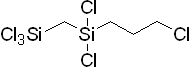 1,1,1,3,3,6-Hexachloro-1,3-disilahexane 구조식, C4H8Cl6Si2