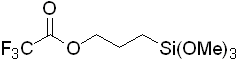 Trifluoroacetoxypropyltrimethoxysilane 구조식, CAS 120404-60-6, C8H15F3O5Si
