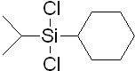 Isopropylcyclohexyldichlorosilane 구조식, C9H18Cl2Si