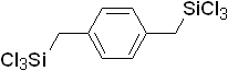 1,4-Bis(trichlorosilylmethyl)benzene 구조식, CAS 63387-57-5, C8H8Cl6Si2
