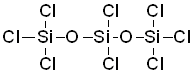 Octachlorotrisiloxane 구조식, CAS 31323-44-1, Cl8O2Si3