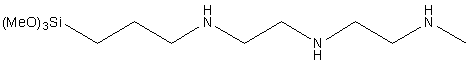 N1-methyl-N2-(2-((3-(trimethoxysilyl)propyl)amino)ethyl)ethane-1,2-diamine 구조식, C11H29N3O3Si