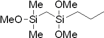 2,4,4-Trimethoxy-2-methyl-2,4-disilaheptane 구조식, C9H24O3Si2