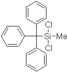 (Triphenylmethyl)methyldichlorosilane 구조식, CAS 256343-28-9, C20H18Cl2Si