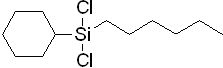 n-Hexylcyclohexyldichlorosilane 구조식, C12H24Cl2Si