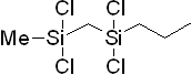2,2,4,4-Tetrachloro-2,4-disilaheptane 구조식, C5H12Cl4Si2