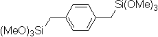 1,4-Bis(trimethoxysilylmethyl)benzene 구조식, CAS 193358-40-6, C14H26O6Si2