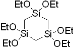 1,1,3,3,5,5-Hexaethoxy-1,3,5-trisilacyclohexane 구조식, CAS 17955-67-8, C15H36O6Si3