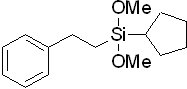 1,1-Dimethoxy-1-cyclopentyl-3-phenyl-1-silapropane 구조식, C15H24O2Si