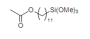 11-Acetoxyundecyltrimethoxysilane 구조식, CAS 1197981-12-6, C16H34O5Si