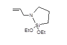 N-Allyl-aza-2,2-diethoxysilacyclopentane 구조식, C10H21NO2Si