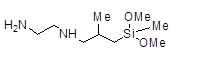 [N-(2-Aminoethyl)-3-aminoisobutyl]methyldimethoxysilane 구조식, CAS 23410-40-4, C9H24N2O2Si