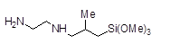 [N-(2-Aminoethyl)-3-aminoisobutyl]trimethoxysilane 구조식, C9H24N2O3Si
