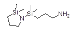 N-(3-Aminopropyldimethylsilyl)aza-2,2-dimethyl-2-silacyclopentane 구조식, CAS 388606-32-4, C10H26N2Si2