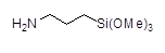 3-Aminopropyltrimethoxysilane 구조식, CAS 13822-56-5, C6H17NO3Si