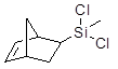(5-Bicyclo[2.2.1]hept-2-enyl)methyldichlorosilane, 95% (endo/exo isomers mixture) 구조식, CAS 18245-94-8, C8H12Cl2Si