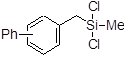 1-Biphenyl-2,2-dichloro-2-silapropane, 98% (mixture of isomers) 구조식, C14H14Cl2Si