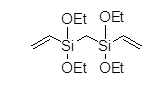 Bis(diethoxyvinylsilyl)methane 구조식, C13H28O4Si2