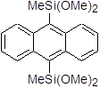 9,10-Bis(dimethoxymethylsilyl)anthracene 구조식, C20H24O3Si