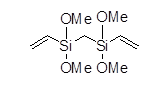 Bis(dimethoxyvinylsilyl)methane 구조식, C9H20O4Si2
