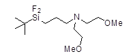 [3-N,N-Bis(2-methoxyethyl)aminoproyl](tert-butyl)difluorosilane 구조식, C13H29F2NO2Si