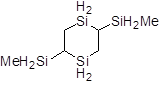 2,5-Bis(methylsilyl)-1,4-disilacyclohexane 구조식, C6H20Si4