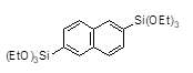 2,6-Bis(triethoxysilyl)naphthalene 구조식, C22H36O6Si2