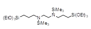 N,N’-Bis[3-(triethoxysilyl)propyl]-N,N’-bis(trimethylsilyl)ethylenediamine,tech-95 (mixture of isomers) 구조식, C26H64N2O6Si4