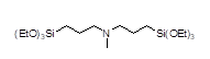 N,N-Bis[3-(triethoxysilyl)propyl]methylamine 구조식, CAS 82985-38-4, C19H45NO6Si2