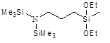 N,N-Bis(trimethylsilyl)-3-aminopropylmethyldiethoxysilane 구조식, C14H37NO2Si3