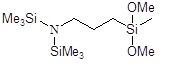 N,N-Bis(trimethylsilyl)-3-aminopropylmethyldimethoxysilane 구조식, C12H33NO2Si3