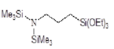 N,N-Bis(trimethylsilyl)-3-aminopropyltriethoxysilane 구조식, C15H39NO3Si3
