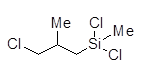 3-Chloroisobutylmethyldichlorosilane 구조식, CAS 1628-11-1, C5H11Cl3Si