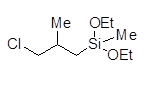 3-Chloroisobutylmethyldiethoxysilane 구조식, C9H21ClO2Si