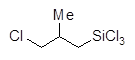 3-Chloroisobutyltrichlorosilane 구조식, C4H8Cl4Si