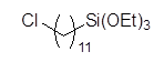 11-Chloroundecyltriethoxysilane 구조식, CAS 120876-31-5, C17H37ClO3Si