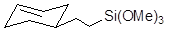 [2-(3-Cyclohexenyl)ethyl]trimethoxysilane (mixture of isomers) 구조식, CAS 67592-36-3, C11H22O3Si