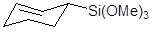 2-Cyclohexenyltrimethoxysilane (mixture of isomers) 구조식, C9H18O3Si