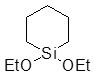 1,1-Diethoxy-1-silacyclohexane 97% 구조식, C9H20O2Si