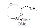 1,1-Dimethoxy-3-aminomethyl-2,5-dioxa-1-silacyclooctane 구조식, C8H19NO4Si