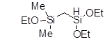 (Dimethylethoxysilyl)(diethoxysilyl)methane 구조식, CAS 1242241-05-9, C9H24O3Si2